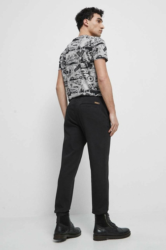 Odzież Spodnie męskie gładkie kolor czarny RS23.SPM030 czarny