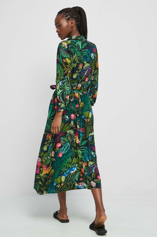 Odzież Sukienka damska wzorzysta kolor czarny RS23.SUD061 czarny