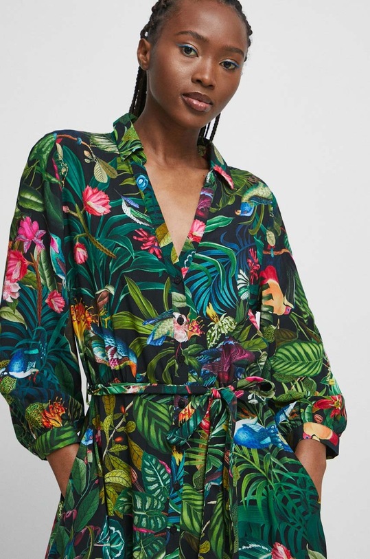 Sukienka damska wzorzysta kolor czarny czarny RS23.SUD061