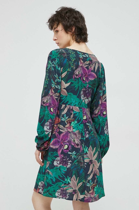 Oblečenie Šaty dámske so vzorom zelená farba RS23.SUD506 tyrkysová