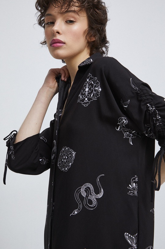 Sukienka damska wzorzysta kolor czarny czarny RS23.SUD606