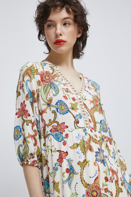 Odzież Sukienka damska wzorzysta kolor multicolor RS23.SUD701 multicolor