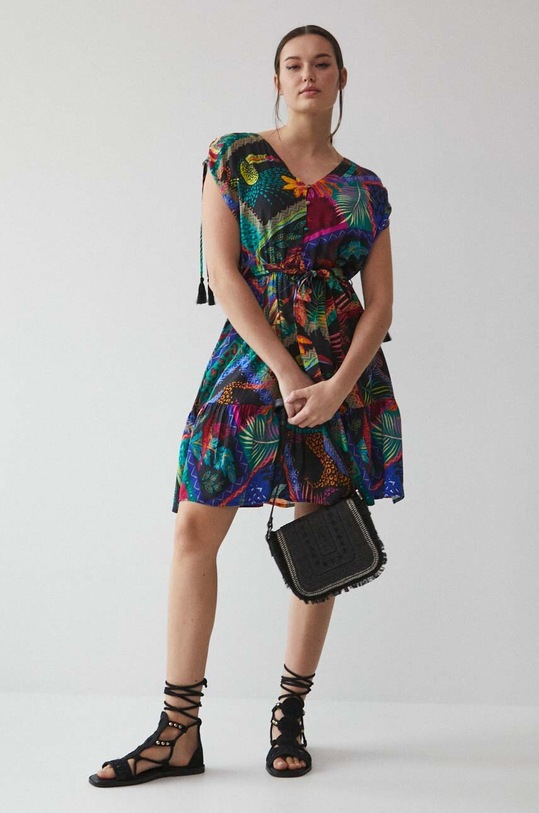 Sukienka wzorzysta damska kolor multicolor RS23.SUD905 multicolor RS23