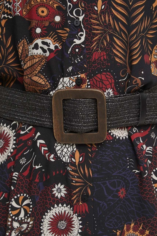 Sukienka damska wzorzysta kolor czarny RS23.SUDB00 czarny