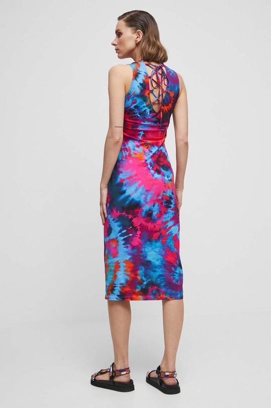 Sukienka bawełniana damska wzorzysta kolor multicolor multicolor RS23.SUDC00