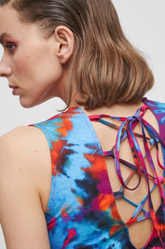 Sukienka bawełniana damska wzorzysta kolor multicolor RS23.SUDC00