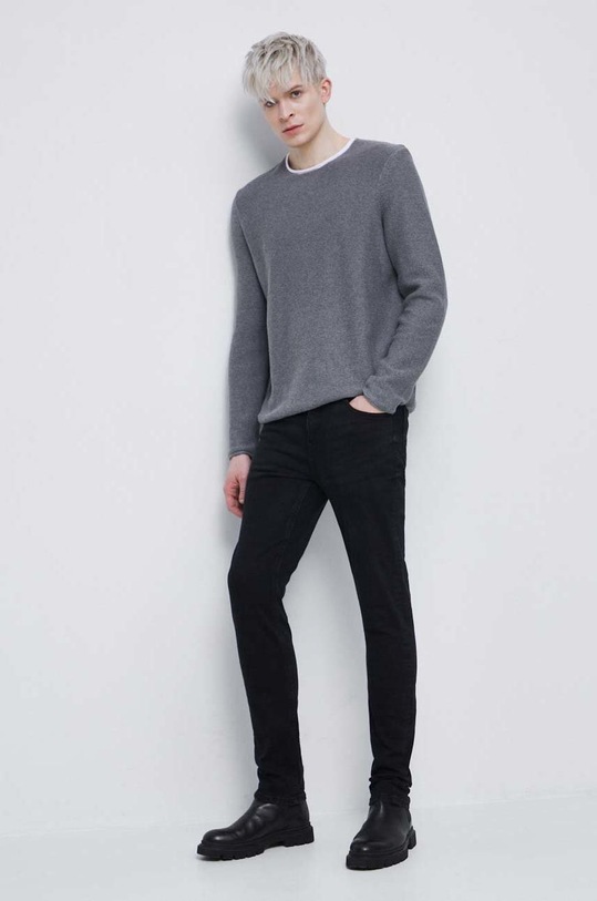 Bombažen pulover Medicine RS23.SWM012 siva RS23