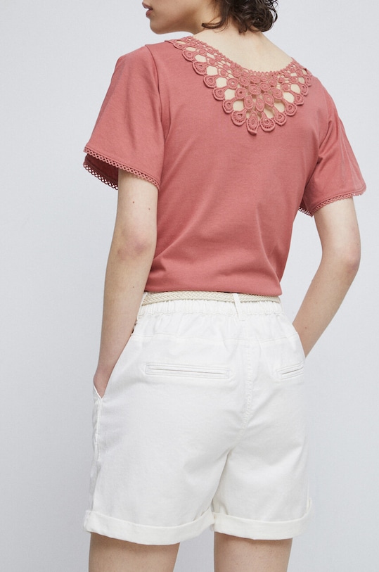 Szorty damskie gładkie kolor biały RS23.SZD071 biały RS23