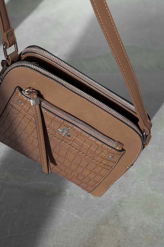 Torebka damska ze skóry ekologicznej kolor beżowy imitacja skóry licowej beżowy RS23.TOD100