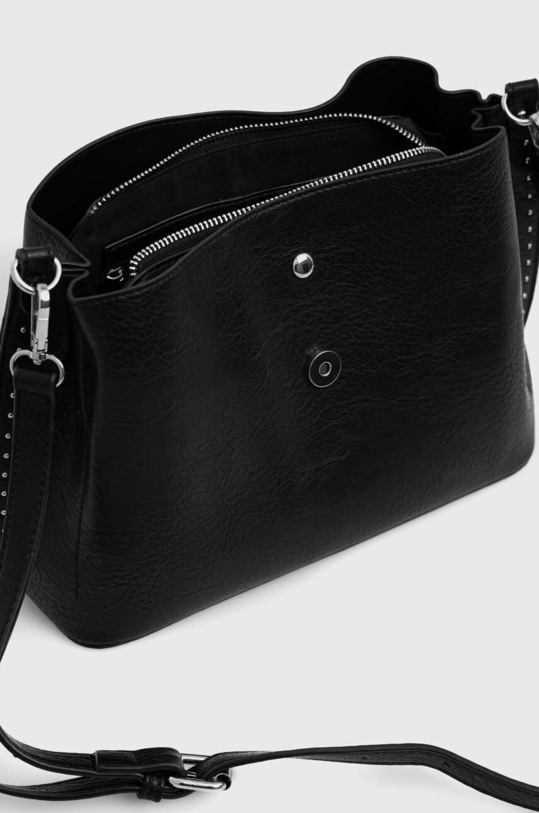 Torebka damska ze skóry ekologicznej kolor czarny RS23.TOD608 czarny