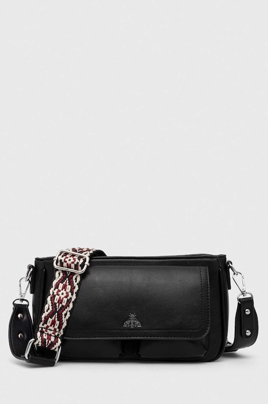 Torebka damska ze skóry ekologicznej kolor czarny imitacja skóry licowej czarny RS23.TOD913