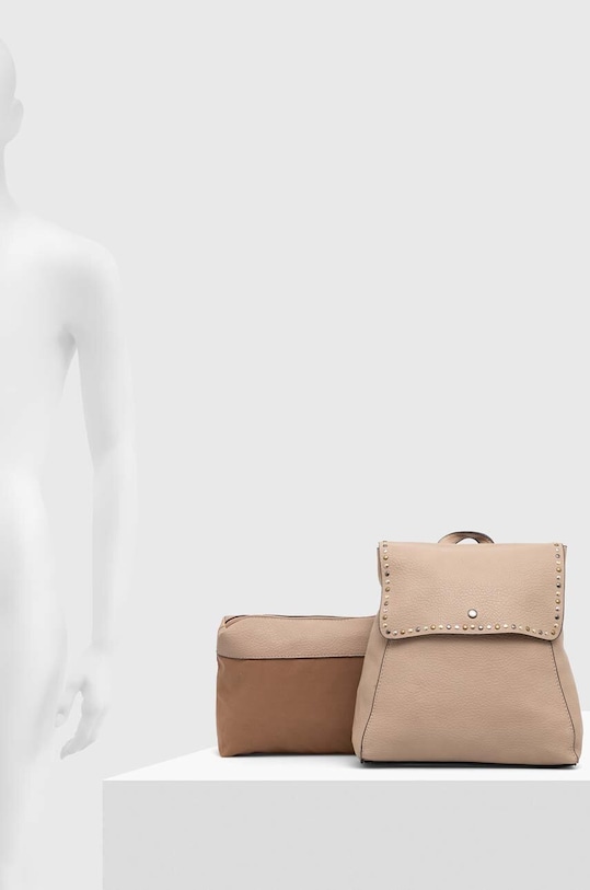 Plecak damski ze skóry ekologicznej kolor pomarańczowy RS23.TODA23