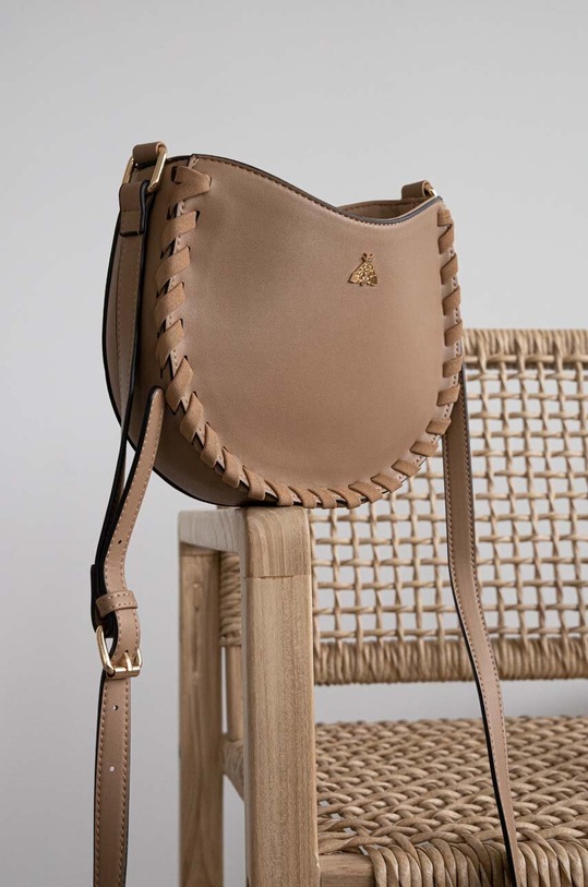 Torebka damska ze skóry ekologicznej kolor beżowy imitacja skóry licowej beżowy RS23.TODB04