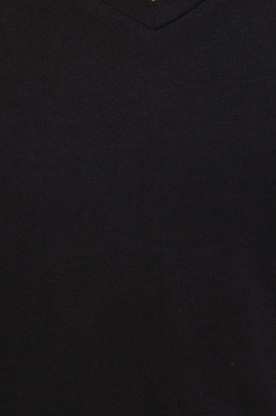 T-shirt bawełniany damski gładki kolor czarny RS23.TSD013 czarny