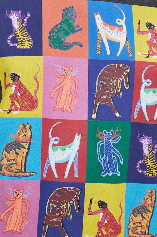 T-shirt bawełniany z kolekcji Koty kolor szary RS23.TSD356 szary