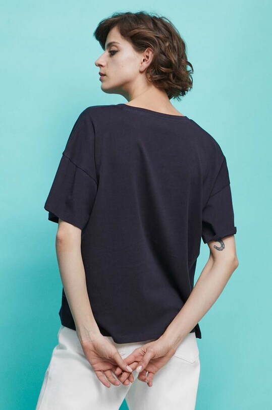 T-shirt bawełniany damski Medicine Artists kolor szary RS23.TSD451 szary RS23