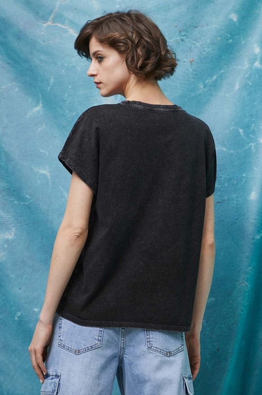 Odzież T-shirt bawełniany damski Medicine Artists kolor czarny RS23.TSD455 czarny