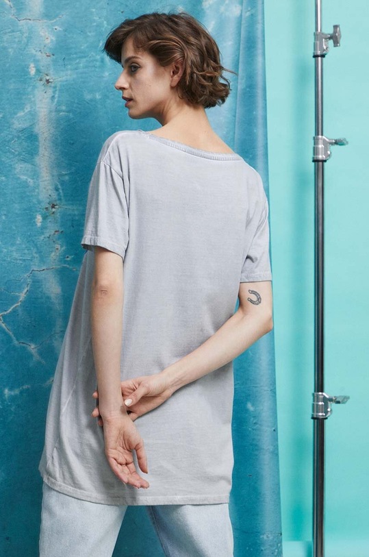 Oblečenie Bavlnené tričko dámske Medicine Artists šedá farba RS23.TSD457 sivá