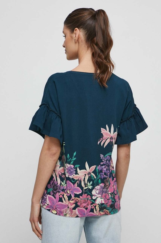 Oblečenie Tričko dámske tyrkysová farba RS23.TSD506 tyrkysová