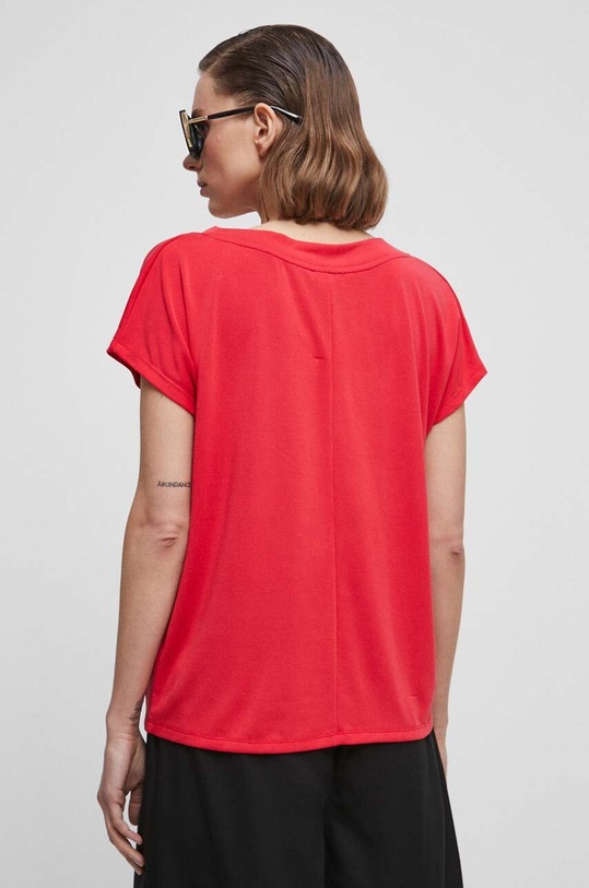 Odzież T-shirt damski gładki kolor czerwony RS23.TSD511 czerwony