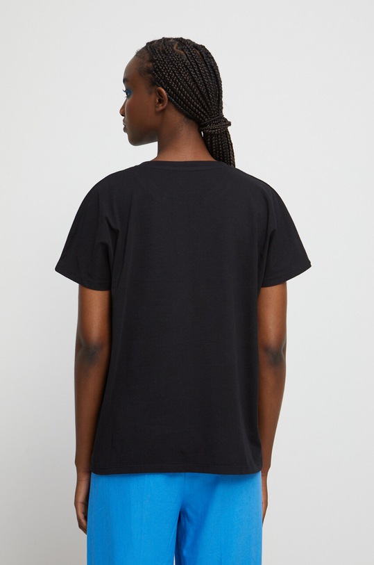 Odzież T-shirt bawełniany damski by Olamaloú kolor czarny RS23.TSD850 czarny