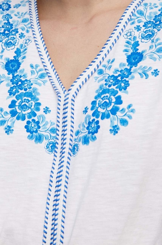 T-shirt bawełniany damski Medicine x Fajans Włocławek kolor biały RS23.TSDA05