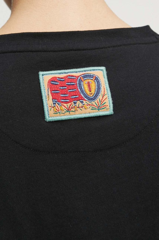 T-shirt bawełniany damski Maria Prymachenko x Medicine kolor czarny RS23.TSDC52