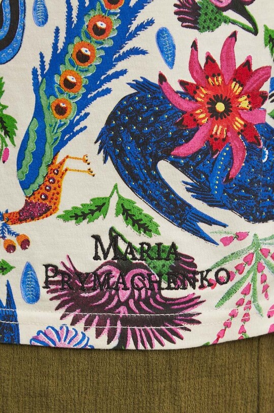 Bavlnené tričko dámske Maria Prymachenko x Medicine béžová farba RS23.TSDC57