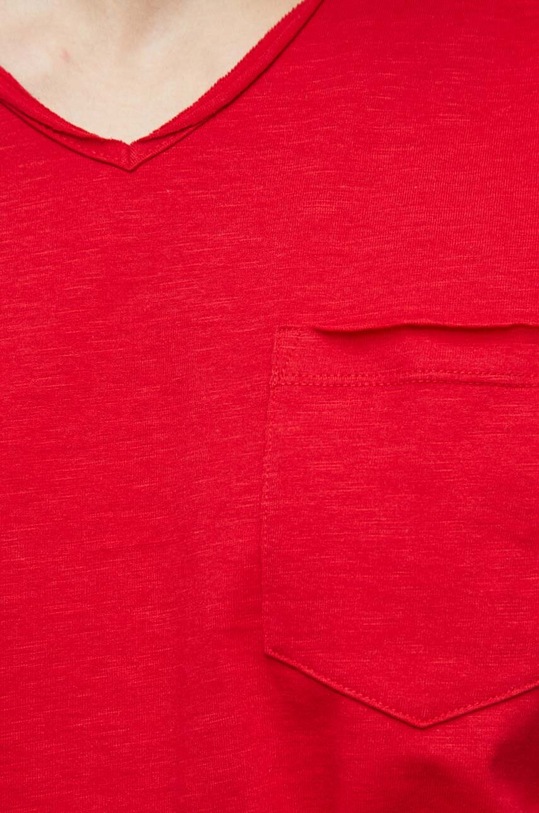 T-shirt bawełniany męski gładki kolor czerwony RS23.TSM090 czerwony
