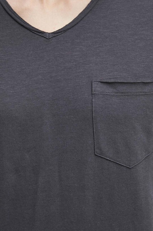 T-shirt bawełniany męski gładki kolor szary RS23.TSM090 szary