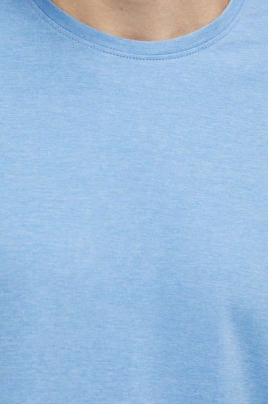 T-shirt męski z melanżowej dzianiny kolor niebieski RS23.TSM093 niebieski