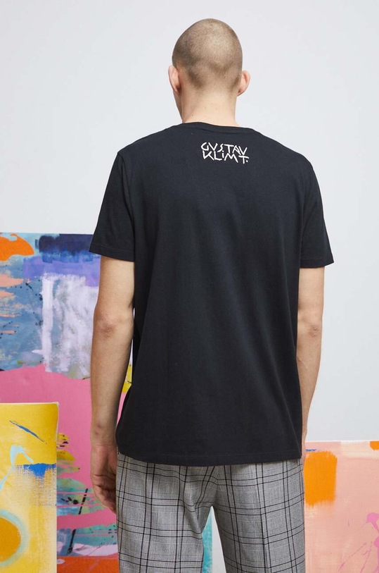 Odzież T-shirt bawełniany męski Eviva L'arte kolor czarny RS23.TSM264 czarny