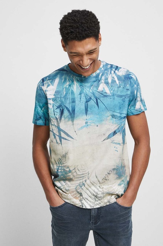 T-shirt bawełniany męski wzorzysty kolor multicolor RS23.TSM500 multicolor RS23