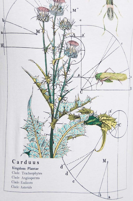 T-shirt bawełniany męski z nadrukiem kolor biały RS23.TSM502 biały