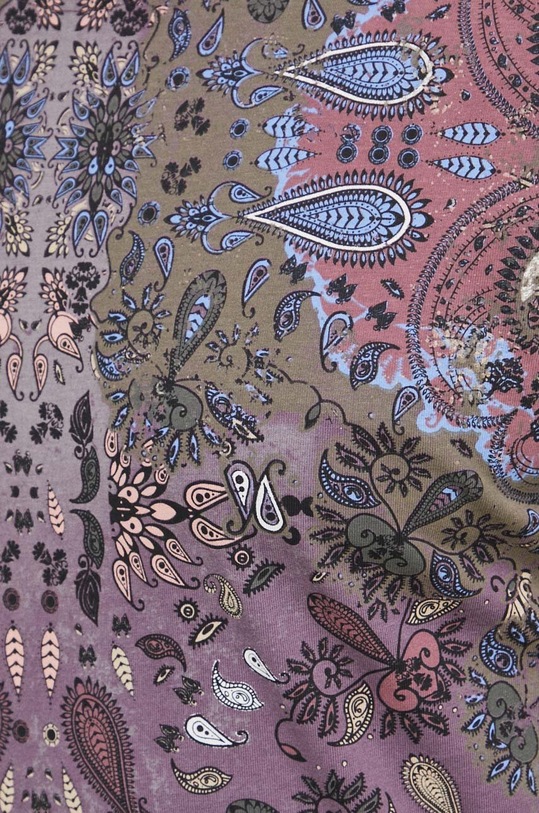 T-shirt bawełniany męski z nadrukiem kolor fioletowy fioletowy RS23.TSM600