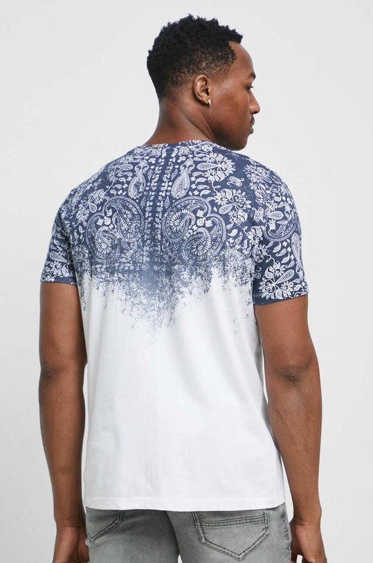 Odzież T-shirt bawełniany męski z nadrukiem kolor biały RS23.TSM601 biały