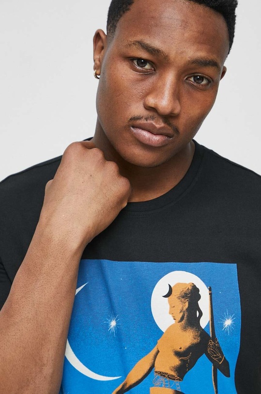 Bavlněné tričko černá barva RS23.TSM651 černá