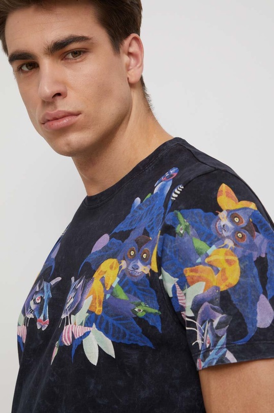 T-shirt bawełniany męski by Olamaloú kolor szary szary RS23.TSM852