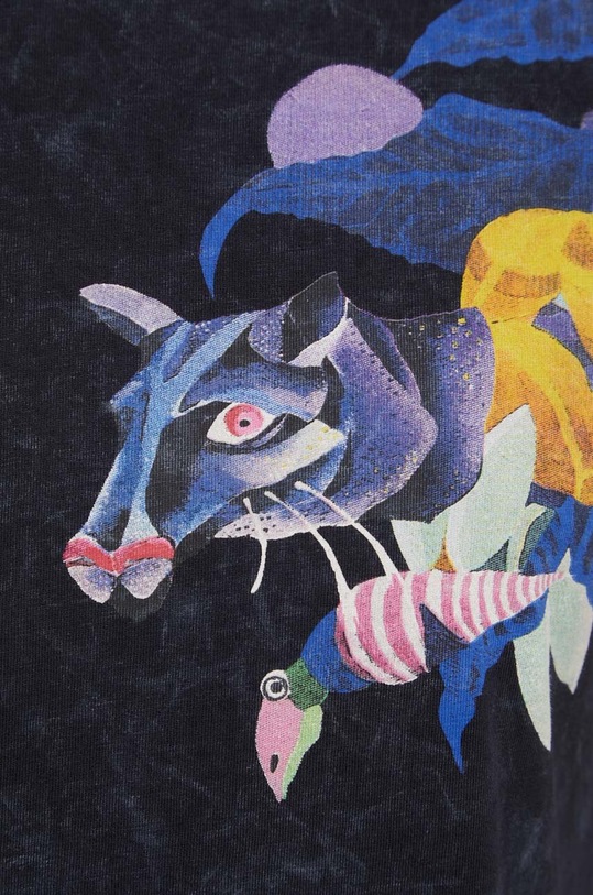 T-shirt bawełniany męski by Olamaloú kolor szary RS23.TSM852 szary