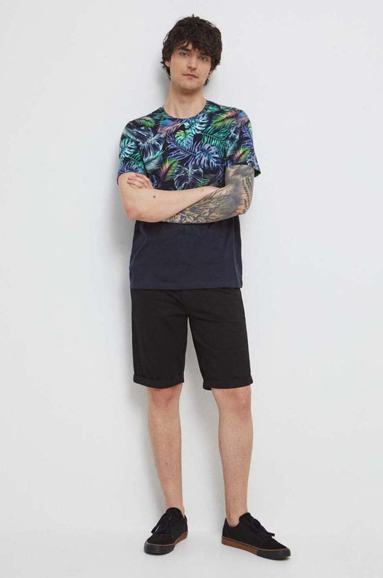 T-shirt bawełniany męski wzorzysty kolor multicolor RS23.TSM919 multicolor RS23