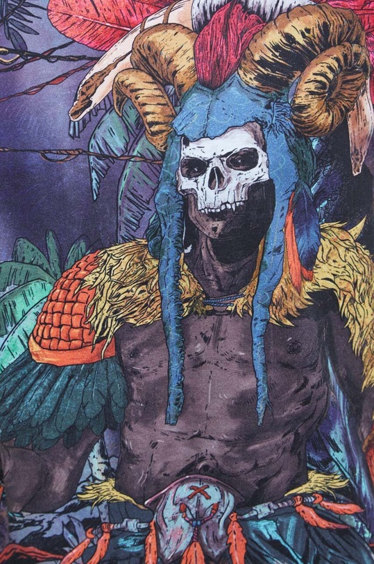 T-shirt bawełniany męski wzorzysty kolor multicolor RS23.TSM920 multicolor