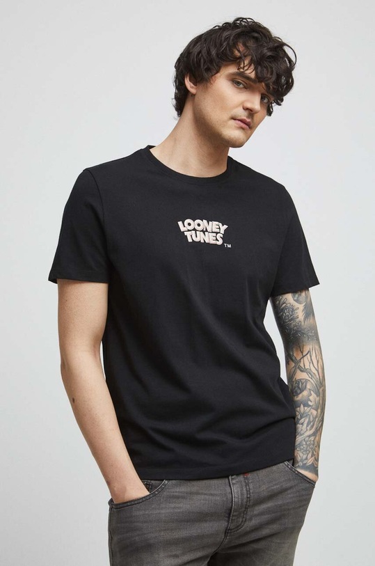 Odzież T-shirt bawełniany męski Looney Tunes kolor czarny RS23.TSM952 czarny