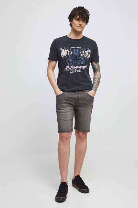 T-shirt bawełniany męski Star Wars kolor czarny RS23.TSM953 czarny RS23