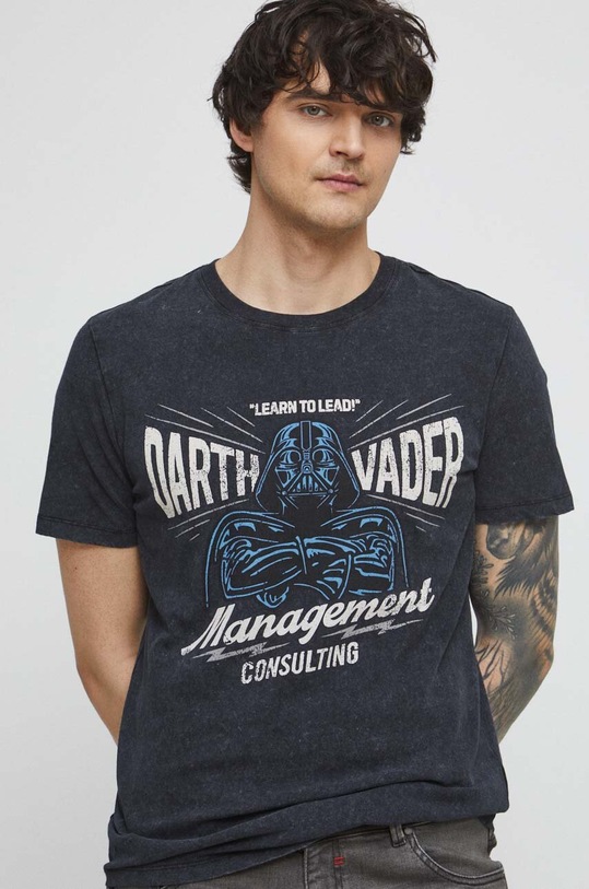 T-shirt bawełniany męski Star Wars kolor czarny czarny RS23.TSM953
