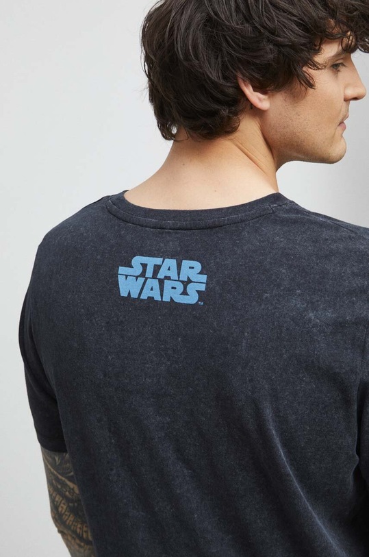 T-shirt bawełniany męski Star Wars kolor czarny RS23.TSM953 czarny