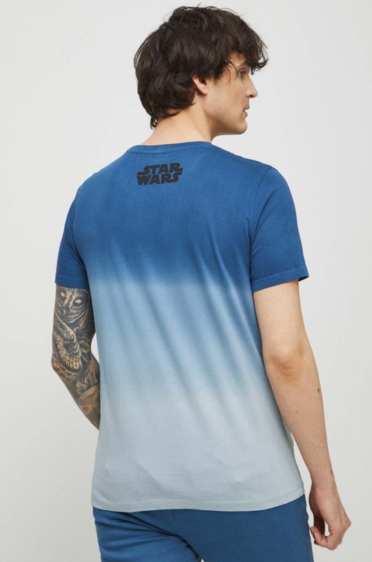 Odzież T-shirt bawełniany męski Star Wars kolor niebieski RS23.TSM957 niebieski