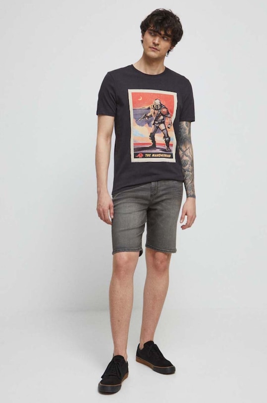 T-shirt bawełniany męski Star Wars kolor czarny RS23.TSM958 czarny RS23