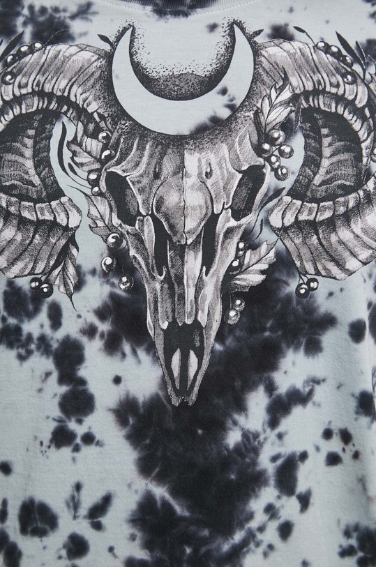 T-shirt bawełniany męski Tattoo Art by Natalia Osipa - Czornaja Ink, kolor niebieski RS23.TSMA55 niebieski