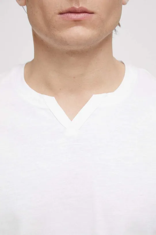 T-shirt bawełniany męski gładki kolor biały RS23.TSMB03 biały