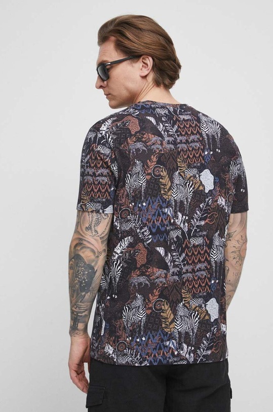 Odzież T-shirt bawełniany męski wzorzysty kolor multicolor RS23.TSMB12 multicolor